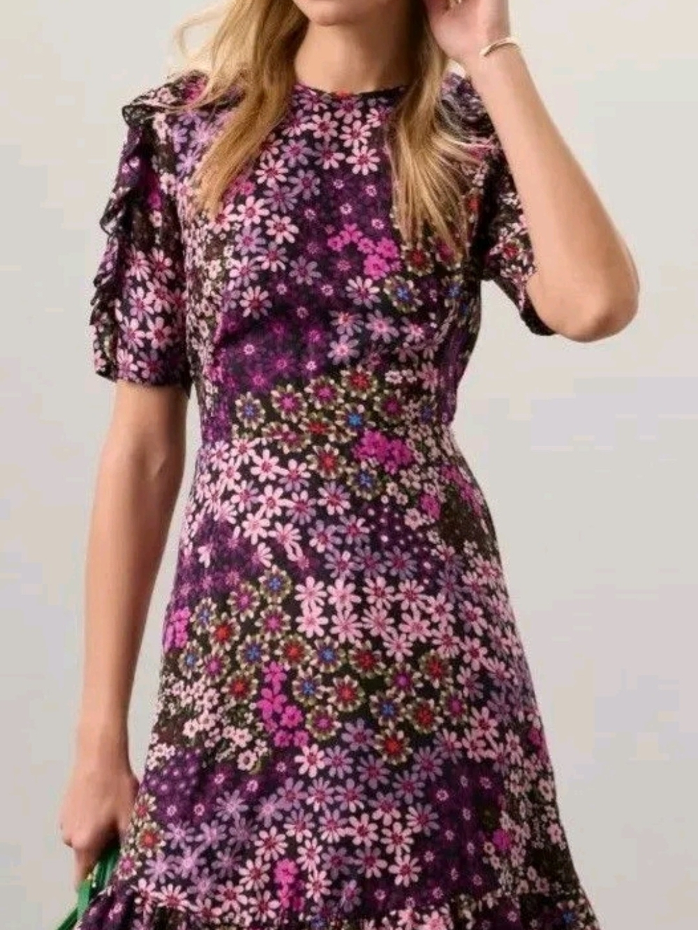 $428 MSRP, Kate Spade New York Pacific Petals Smocked Dress